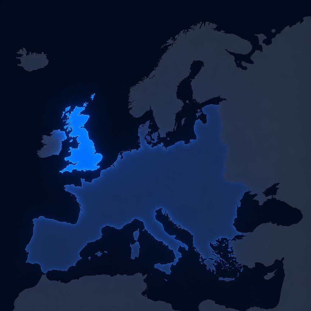 Coverage map showing Sussex as our base, with vehicle transport across the whole of the UK and mainland Europe